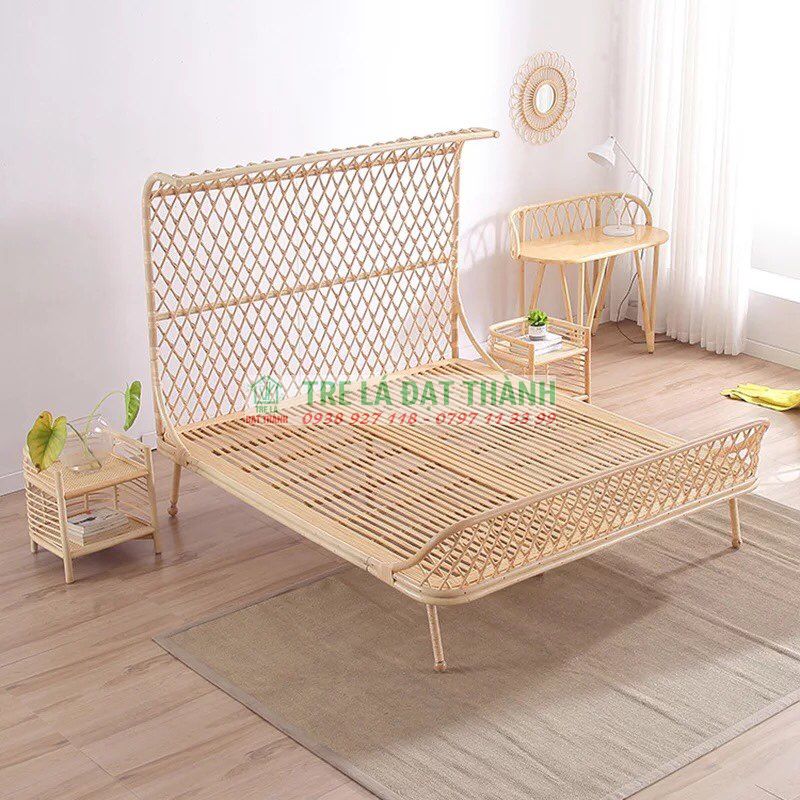 Giường Mây Tre Đan - GM07